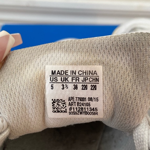 adidas stan smith, white & green - womens size 5 (us) - Picture 3 of 3